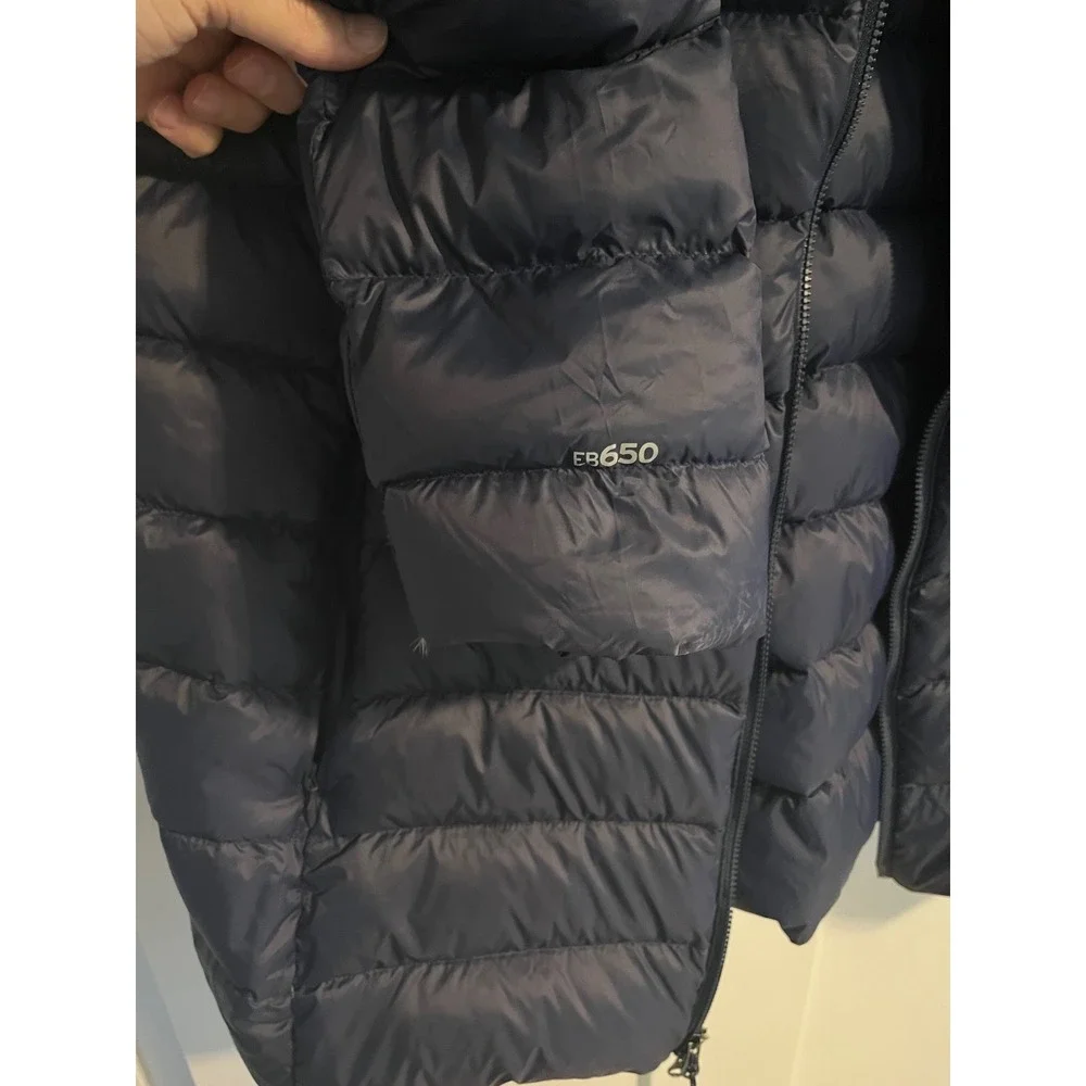 Eddie Bauer Womens 2XL CirrusLite Down Parka Navy Blue 650 Fill Puffer Jacket - Picture 3 of 8
